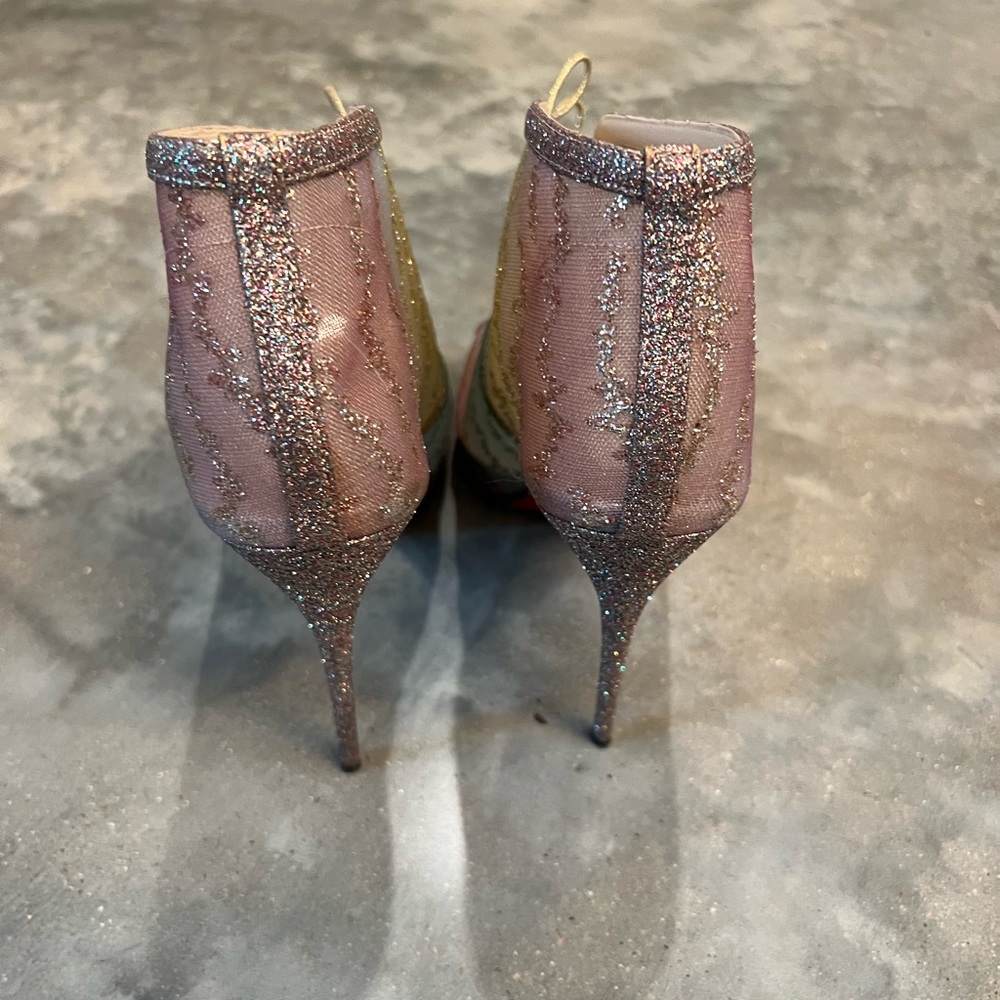 Authentic Christian Louboutins iridescent buckle up heels - Picture 5 of 10
